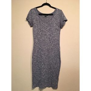 Heather grey-blue midi